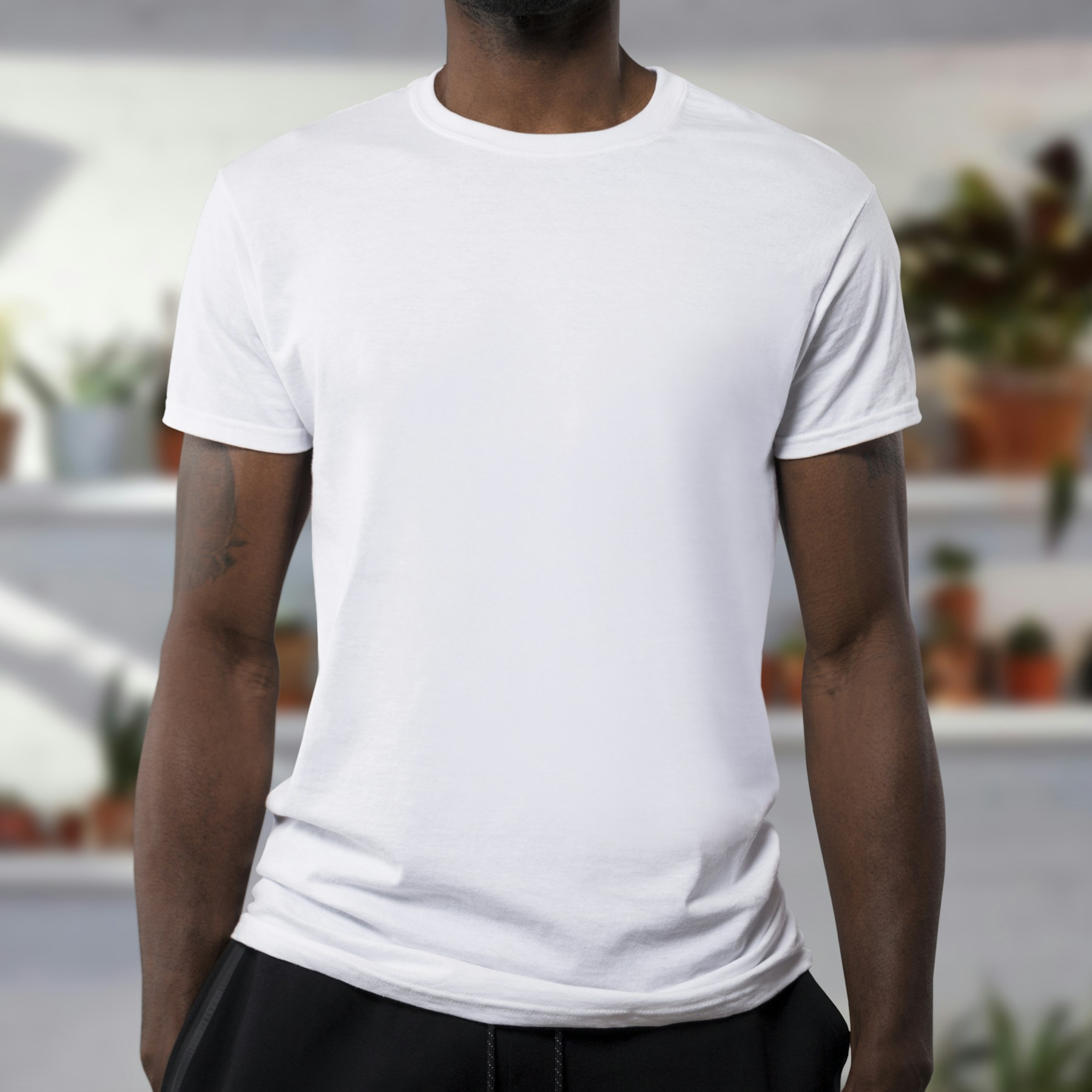 Close-up of a casual cotton T-shirt